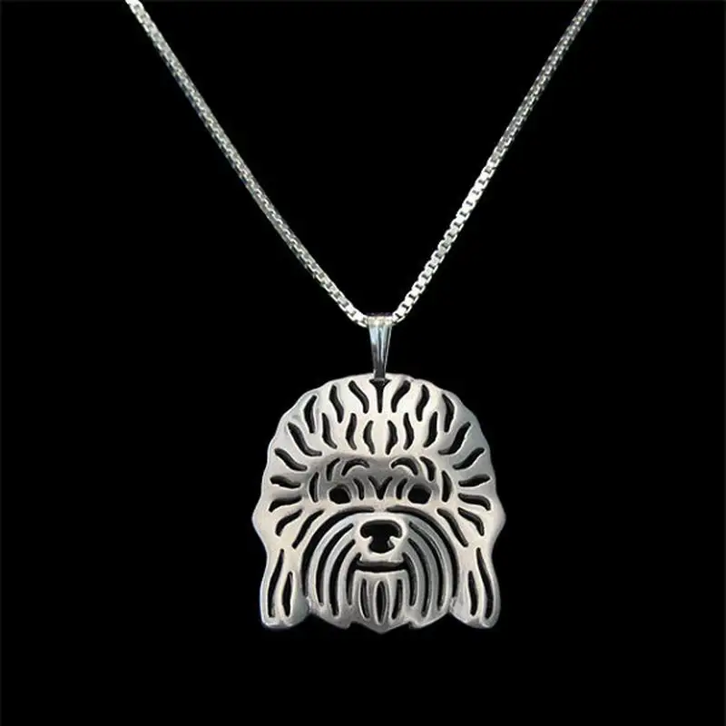 Female Cutout Alloy Pendant Necklaces Women Dandie Dinmont Terrier Dog Necklaces Drop Shipping