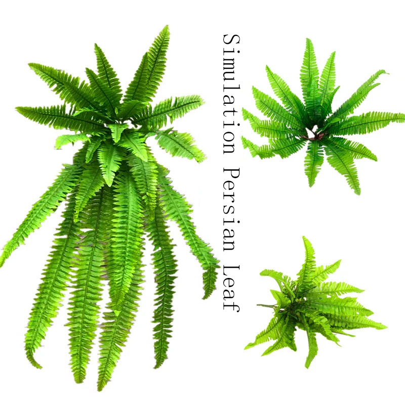 

Simulation Persian Leaf Fake Plant, Wall Decoration Accessories, Artificial Plants, Garden, Wedding, Home Decor