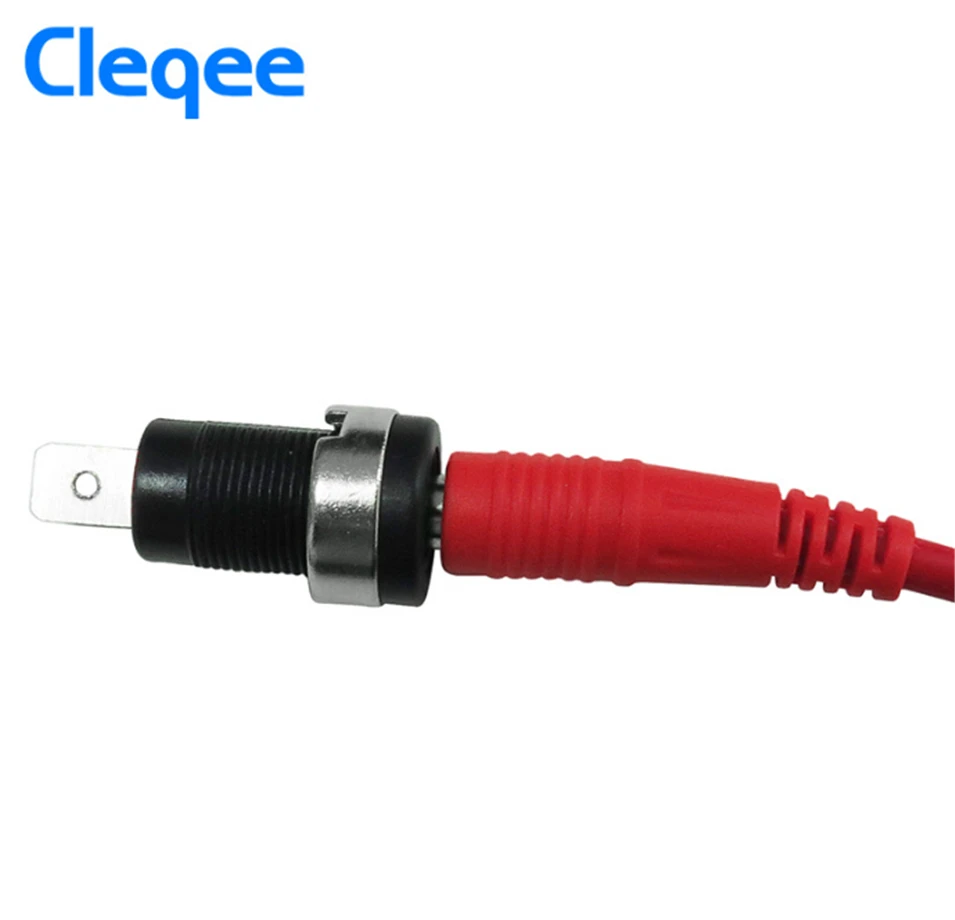 Cleqee P1041 1Set 1M 4mm Banana to Banana Plug Soft RV Test Cable Lead for Multimeter Test Leads Kits Banana Plug Male