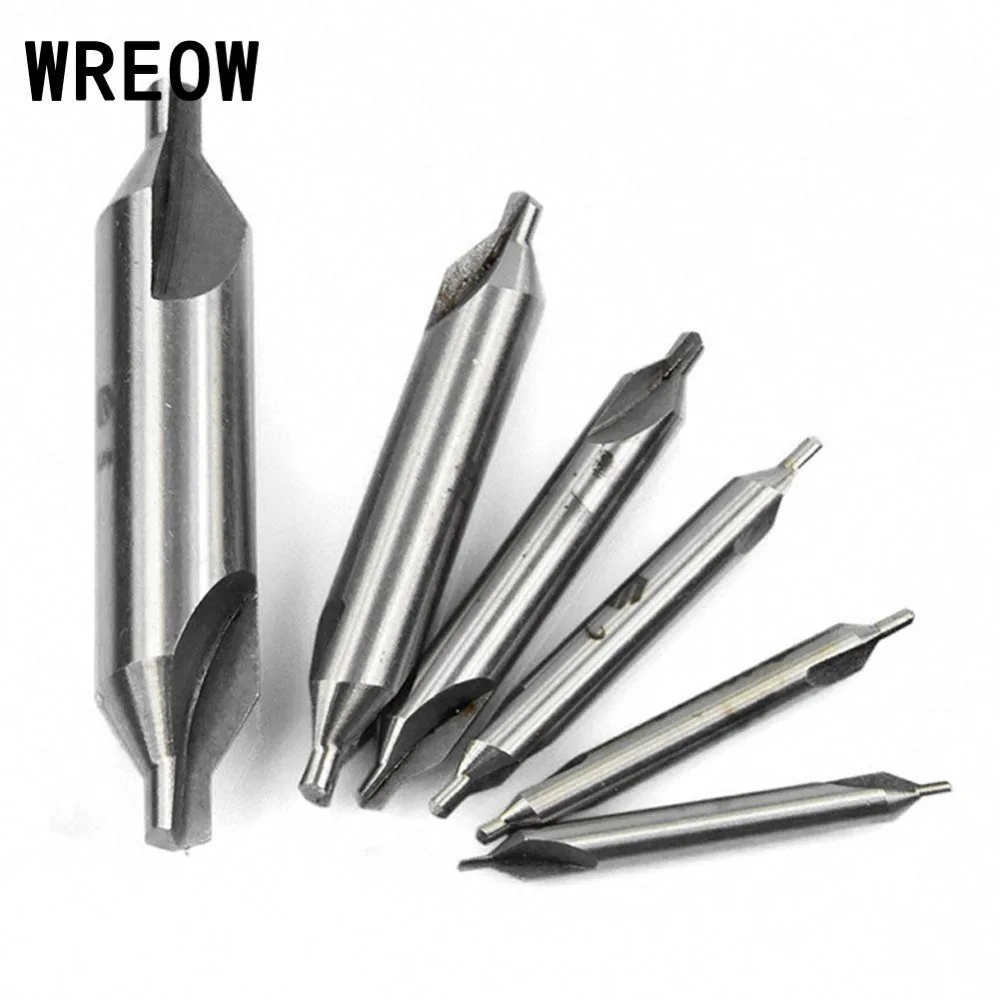 

6pc Combined HSS Center Drill Countersink Bit Precision Spotting Drill Metalworking Milling cutter Tackle Tool Set for Lathe