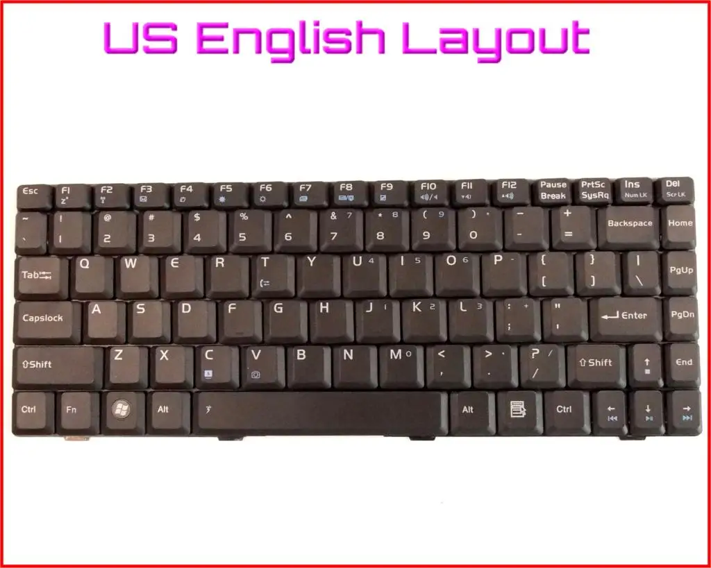 Novo Teclado EUA Inglês Versão para ASUS F9G F9J F9Z F9JE F9S F9SG F9DC F9 F9D F9E F9F 04GNER1KUS00 Laptop