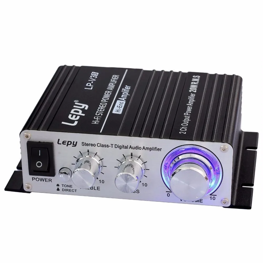 Lepy LP-V3S hi-fi amplificador de potência estéreo 2 ch 25wr.m.s alto-falante com 3.5mm entrada áudio 3.5mm mp3 soquete
