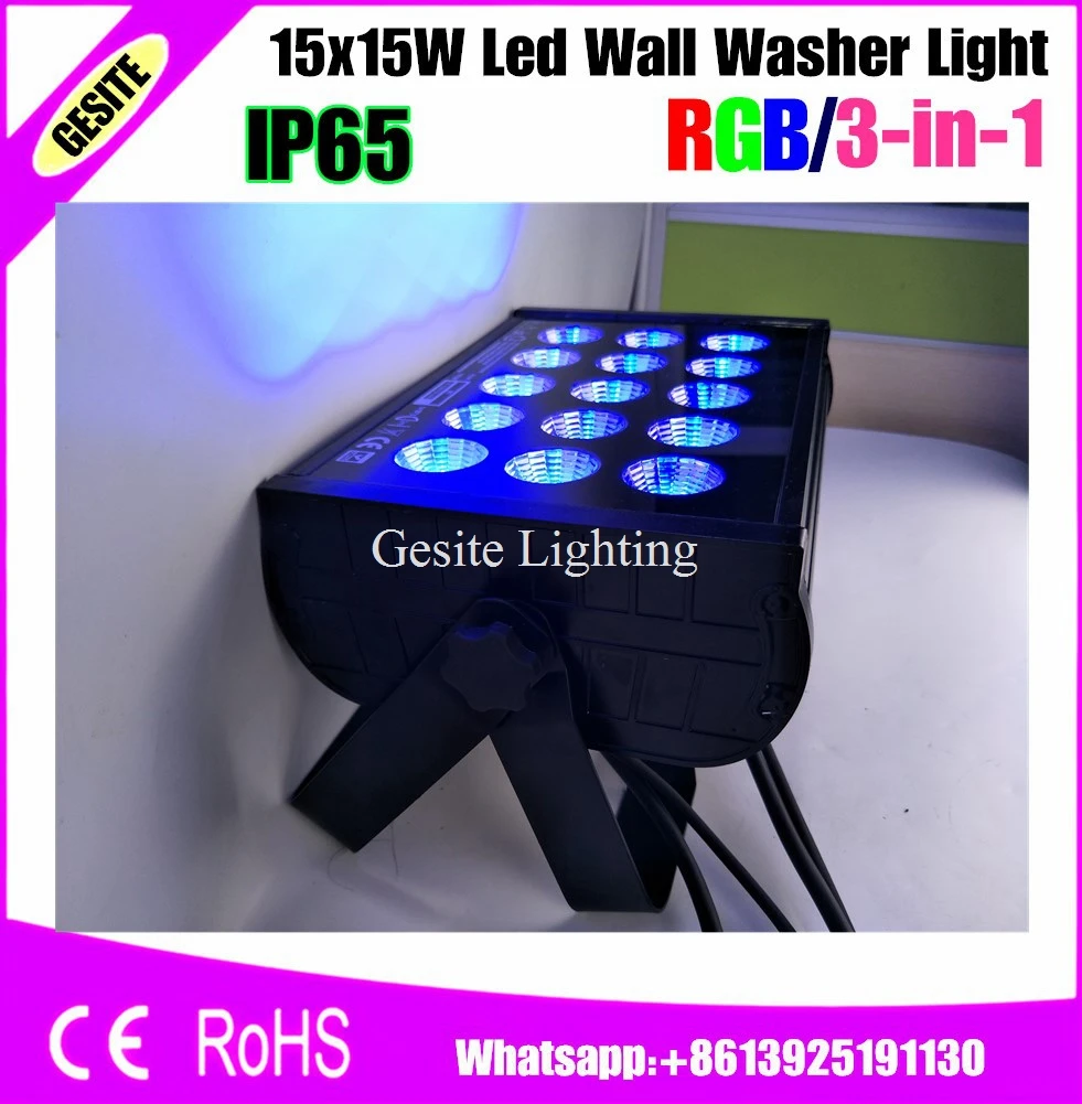 225W High Power RGB 15x15W 3IN1 LED Wall Wash Flood Light