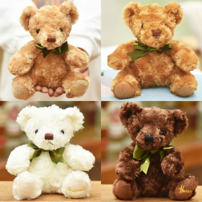 10 pcs a lot lovely  teddy bear toy colourful plush high quality teddy bear toy birthday gift doll about 20cm