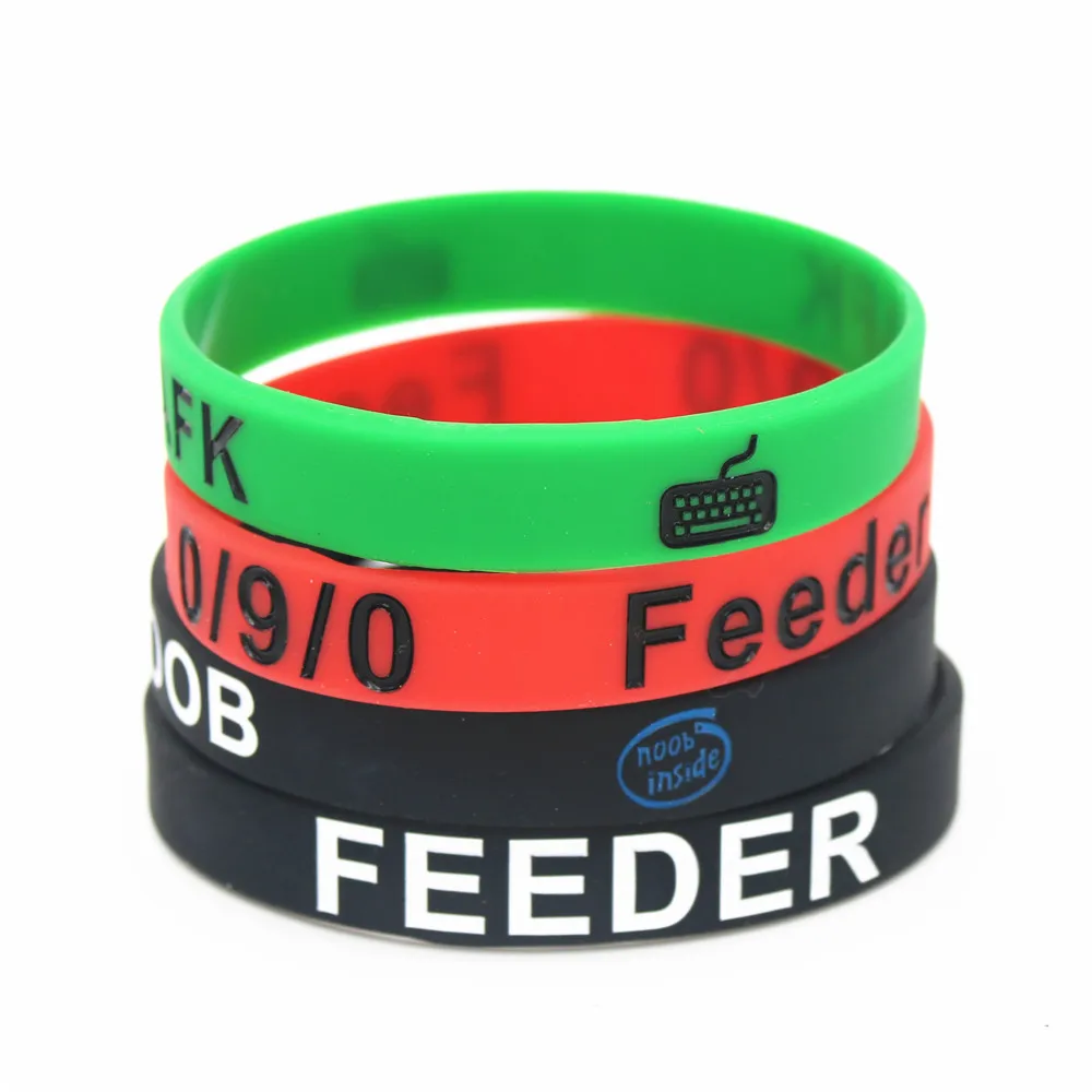 1PC Hot sale Noob inside and Feeder AFK Soft Rubber Wristband  Games Play Silicone bands Bracelets &Bangles Gifts Jewelry SH175