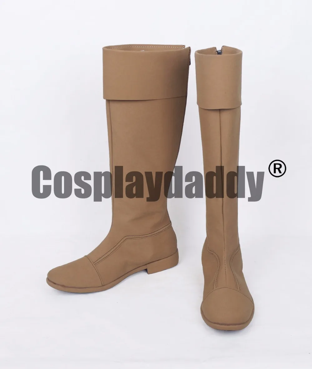 Black Clover Kingdom Golden Dawn Magic Knight Yuno Cosplay Boots Brown Shoes S008