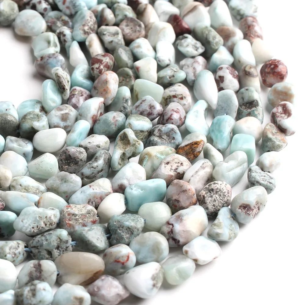 4-8mm Natural Irregular Genuine Aquamarina Larimar Apatite Moonstone Stone Beads for Jewelry Making DIY Bracelet 15\'\'Strand