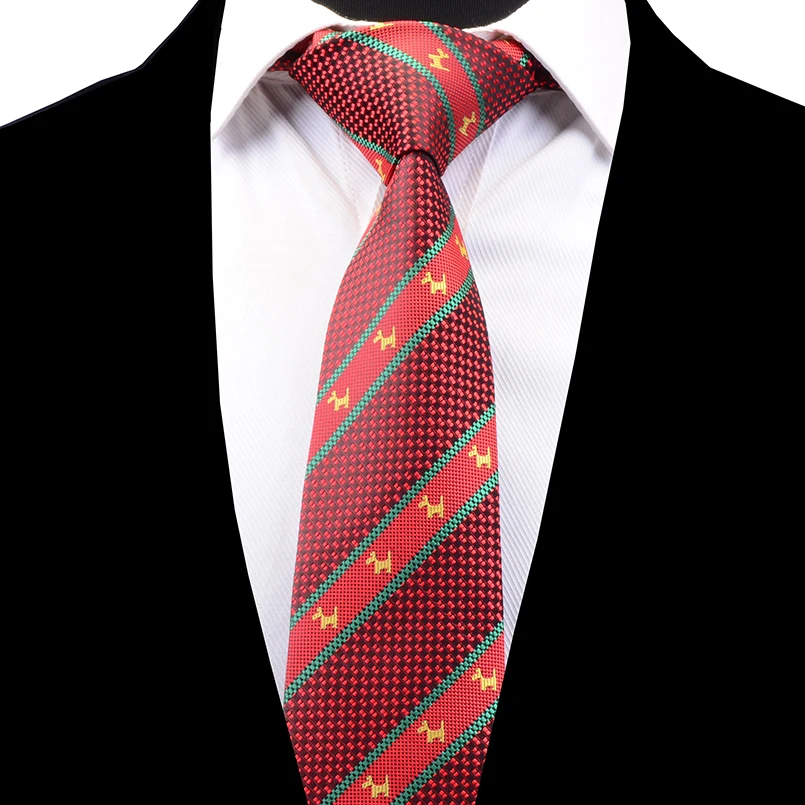 

RBOCOTT New Arrival Men's Striped Ties Animal Tie Yellow Dog 8cm Necktie Red Black Blue Neck Ties For Men Wedding Accessories