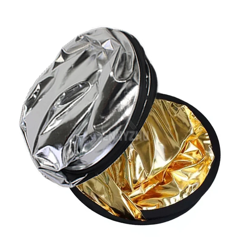 Godox 90*120cm/35x47 "60*90cm/24x35" 2 in 1 Studio zusammen klappbare ovale Reflektor-Trage tasche aus Gold und Silber