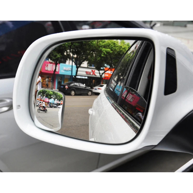 YASOKRO 1 Pair 360 Rotation Adjustable Wide Angle Mirror Blind Spot Mirror square Convex Rearview Mirror Car mirror Universal