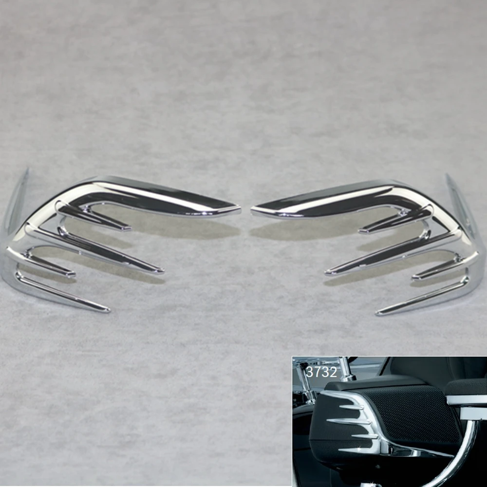 Motorbike Rear horn decorative cover For HONDA GL1800 2006 2008 2009 2010 2011 2012 2013 2014 2015 2016 2017 ABS Plastic Chrome