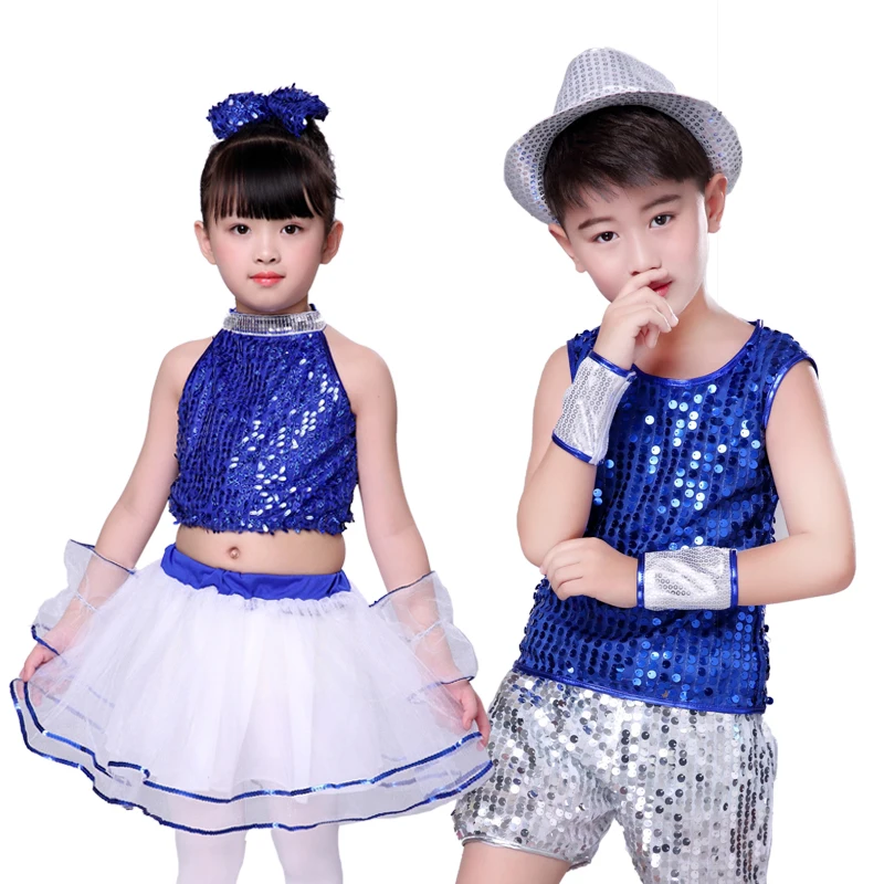 Vestido lantejoulas para dança de jazz, vestido infantil de clube e dança de salão, fantasias de tango para meninas