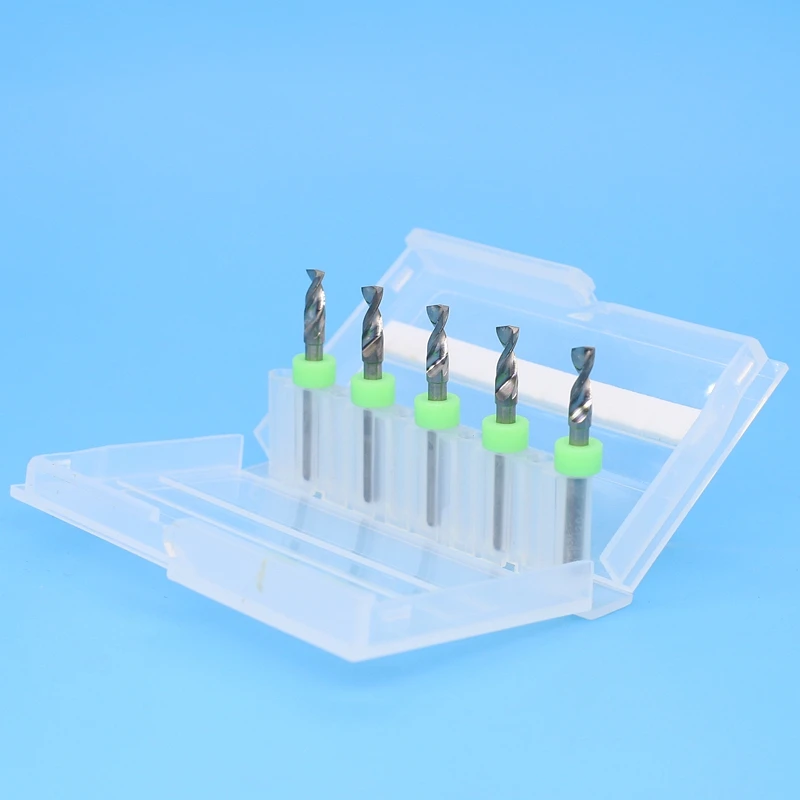 Mini broca de carburo de tungsteno, herramienta de rotación de enrutador CNC para placa de circuito impreso, cortador de fresado, PCB, 3,1mm-4,0mm, 5 uds.