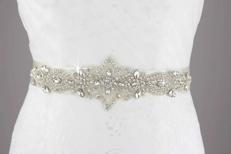 Ceinture luxueuse en strass faits à la main, ruban en soie, perle cristal, pour fête de mariage, robe de demoiselle d'honneur, nouvelle mode 2016