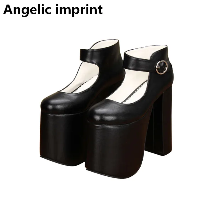 Angelic imprint handmade woman mori girl lolita cosplay shoes lady super high heels pumps women princess dress party shoes 33-47