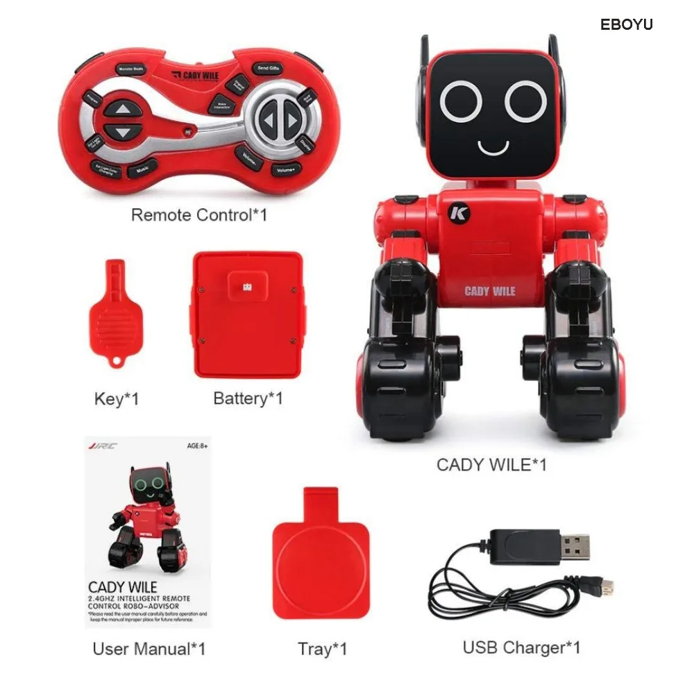 JJRC R4 CADY WILE RC Robot 2.4G Intelligent Remote Control Robot Advisor RC Robot Toy Coin Bank Gift for Kids