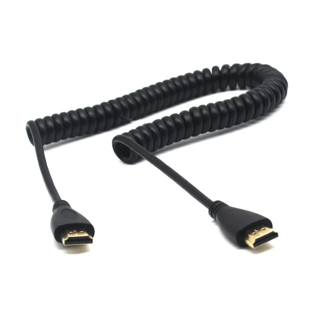 كابل ربيع مطاطي جديد متوافق مع HDMI من الذكور إلى الذكور لـ 1080P HDTV