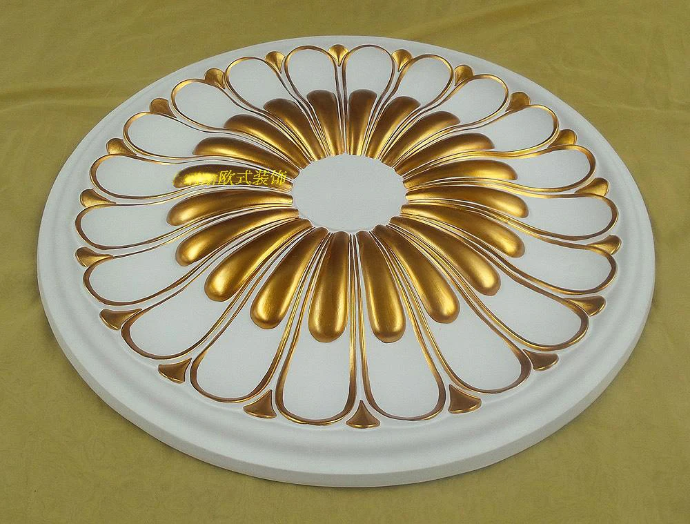 European Style Ceiling Rose Decoration Rosette PU Decorative Pendant Lamp Base Panel Chandelier Paterage Medallion Wall Moulding