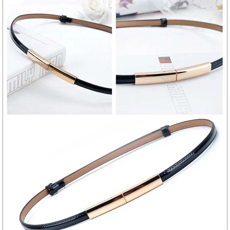 KYLIE PINK 100CM New Fashion Leather Belts for Women Girls Party Dress Belts Metal Ally Buckle Waistband