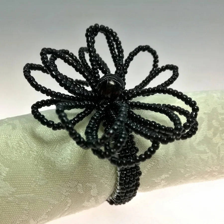 free shipping beaded wedding flower napkin ring, napkin holder, decoration napkin ring