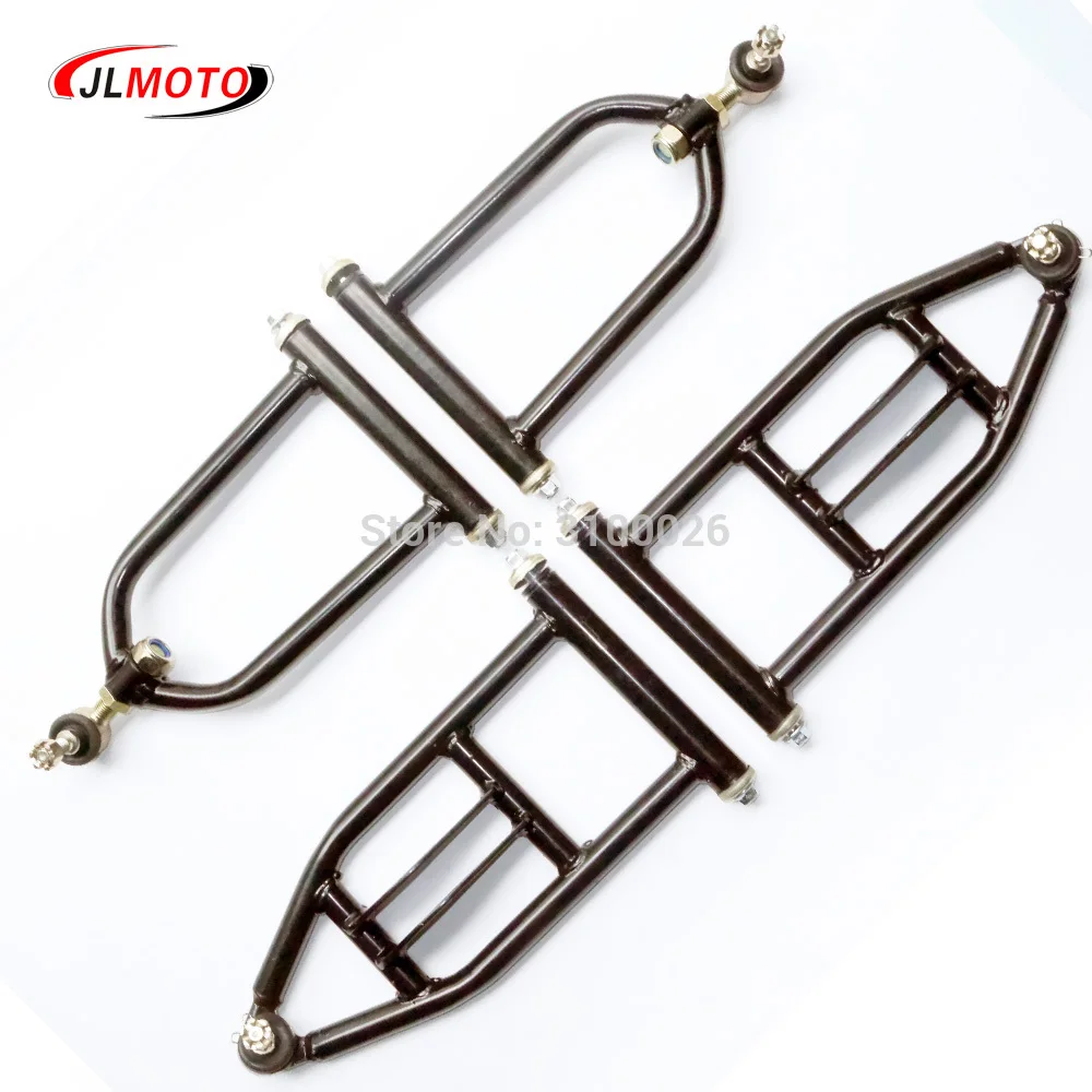 1Set 340mm Front Suspension Swing Arm Upper/Lower A Arm of DIY 50cc 90cc 110cc 125cc ATV 4 Wheels Quad Bike Buggy Go Kart Parts