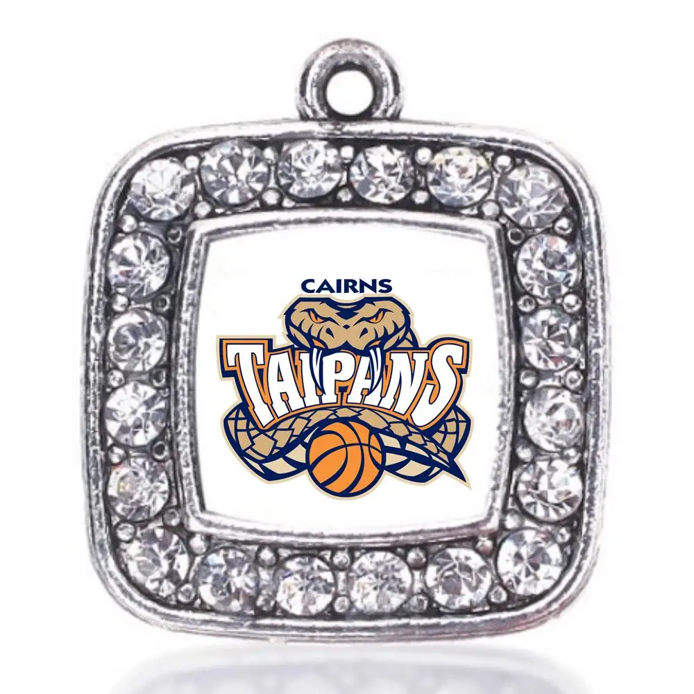 Cairns Taipans  Australia AUS basketball   CHARM  ANTIQUE SILVER PLATED CRYSTAL JEWELRY