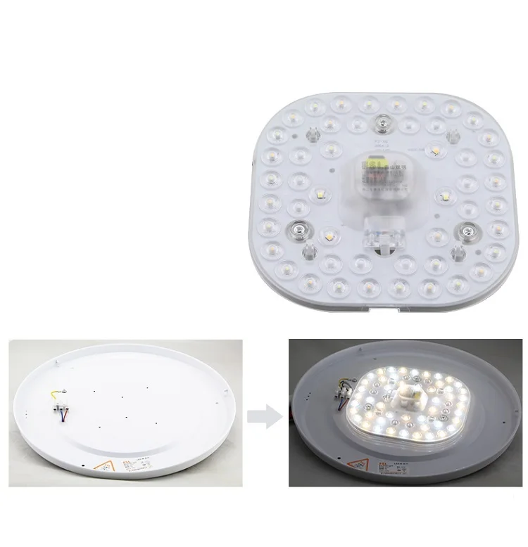 Led indoor 110V 220V illuminazione lampada a led facile installazione lampada da soffitto modulo Octopus Square rettangolare Change Renew Led upgrade