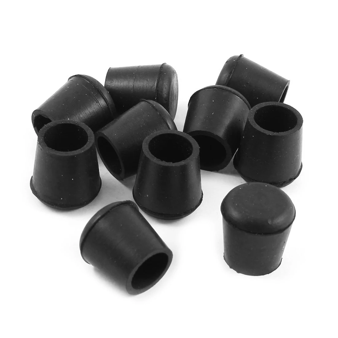 Hot Sale 10 Pcs Rubber Cone Shape Desk Feet Protector Chair Leg Tip Pad Black