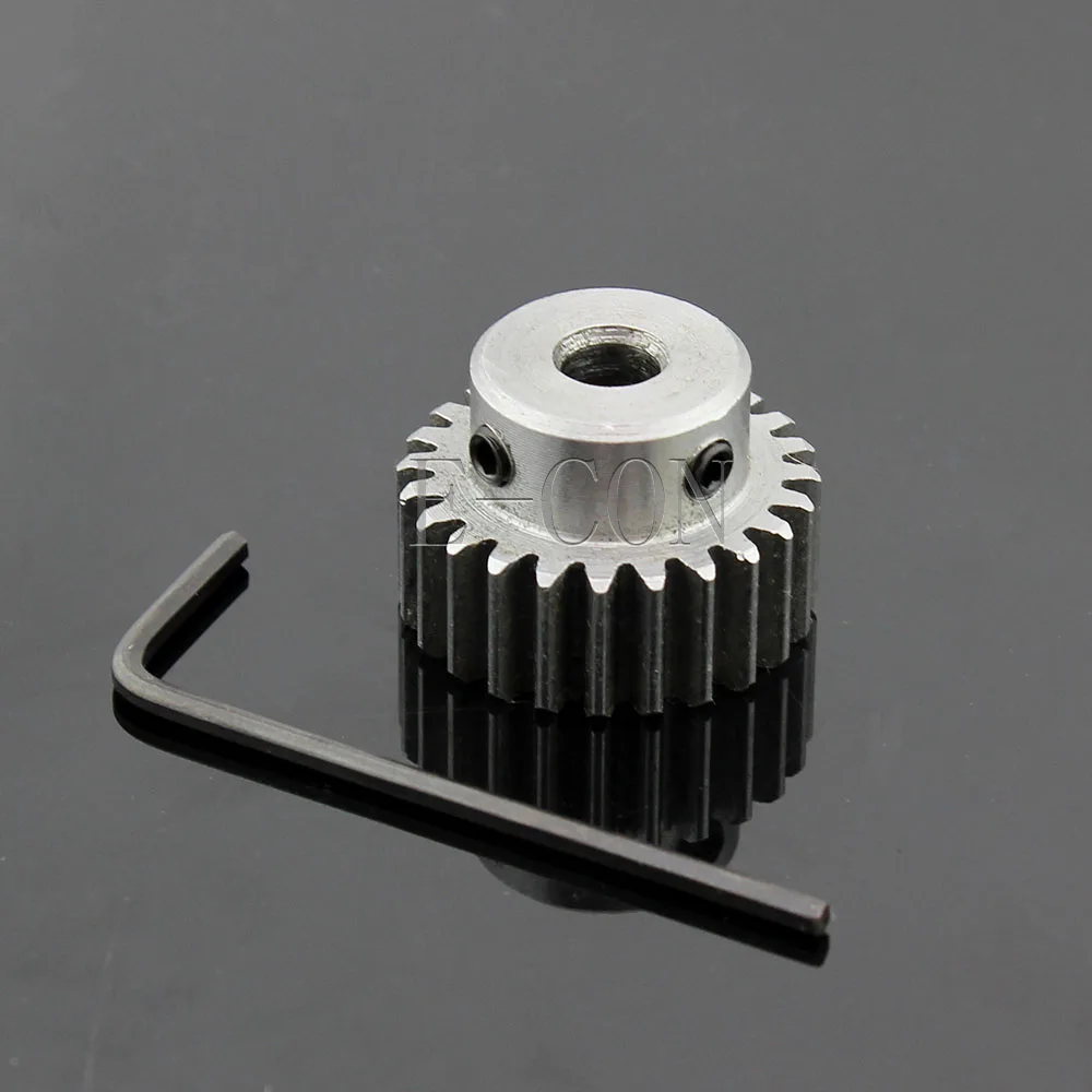 1pcs 1M24T 5mm/6mm/6.35mm/7mm Bore Hole 24 Teeth Out Diameter 26mm Module 1 Motor Metal Gear Wheel Top Screw