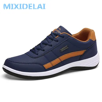 2025 nova moda masculina tênis para homens sapatos casuais respirável rendas até sapatos casuais dos homens primavera sapatos de couro chaussure homme