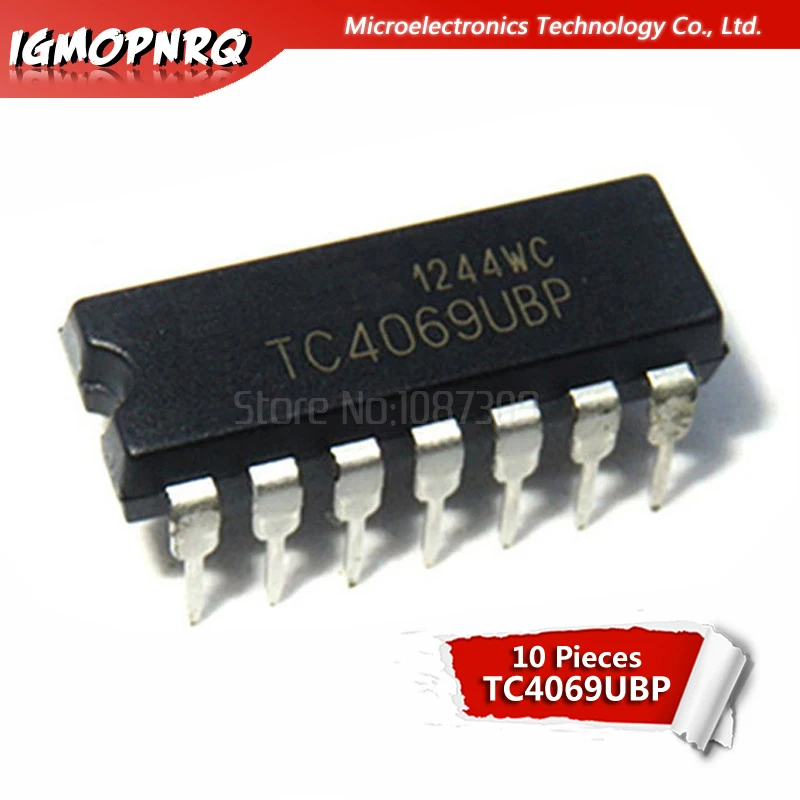 10pcs 4069 TC4069UBP DIP14 gate / inverter IC TOS new original