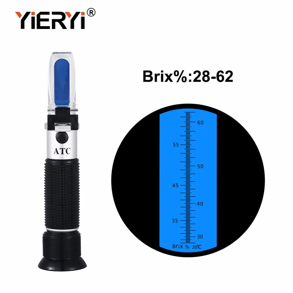 

yieryi Wide-Range 28-62% Brix Sugar Meter Refractometer High Concentration Of fruit For Cutting Fluid Fruit sweetness tester