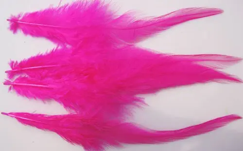 Natural Feather Mixed Color 4-6\'\' 200pcs/lot Schlappen Rooster Hackle Feathers  Loose Real Chicken Feathers,11colours for choice