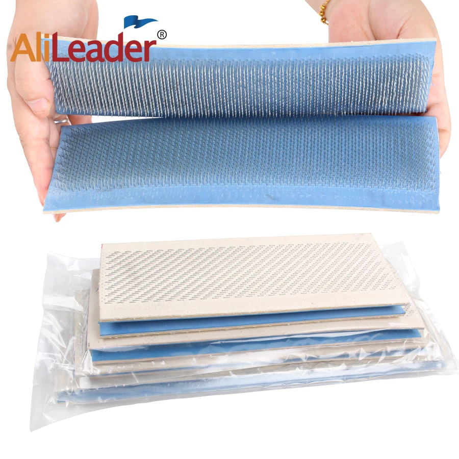 Alileader 2 PCS Drawing Mat Wire Cards For Bulk Brazilian Human Hair Extension Professional Hair Straighten Hackle To Draw Brush