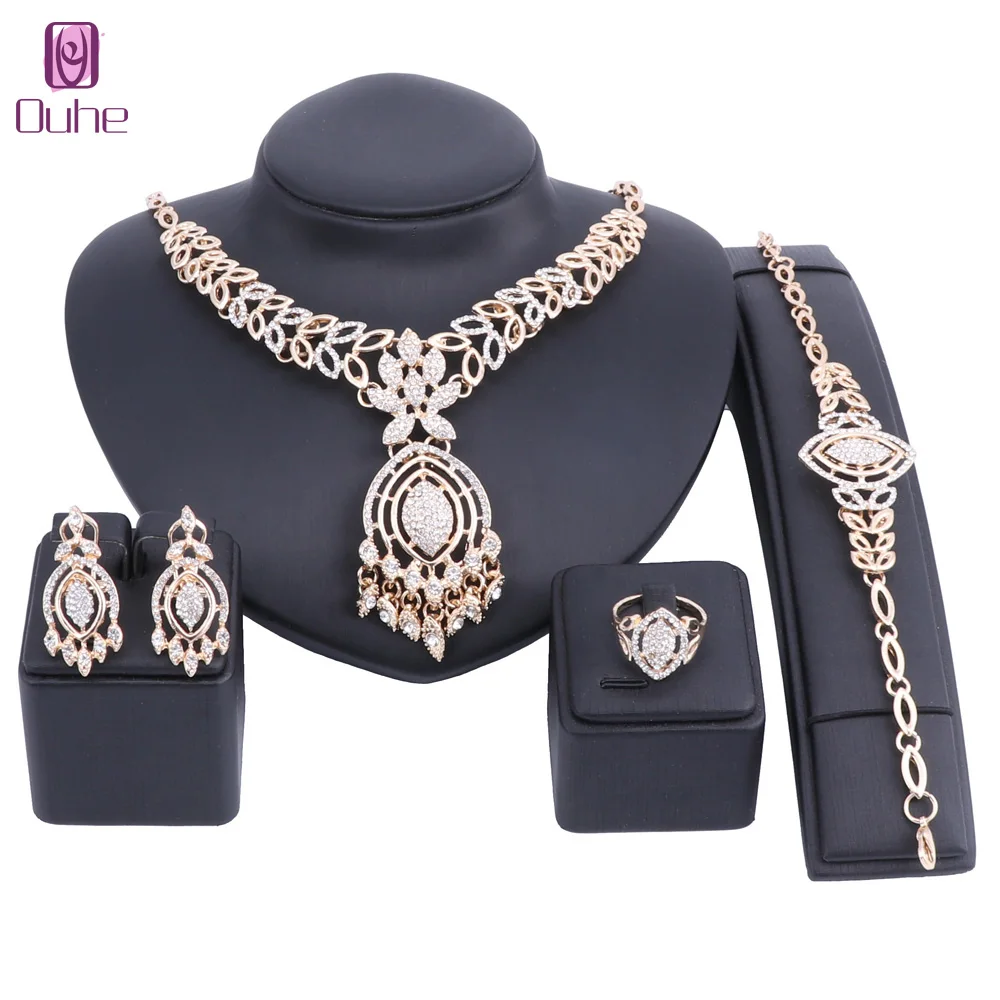 

Turkish Costume Jewelry Sets In Nigerian Wedding Dubai African Beads Jewelry Set For Women Gold Color Jewellery Set