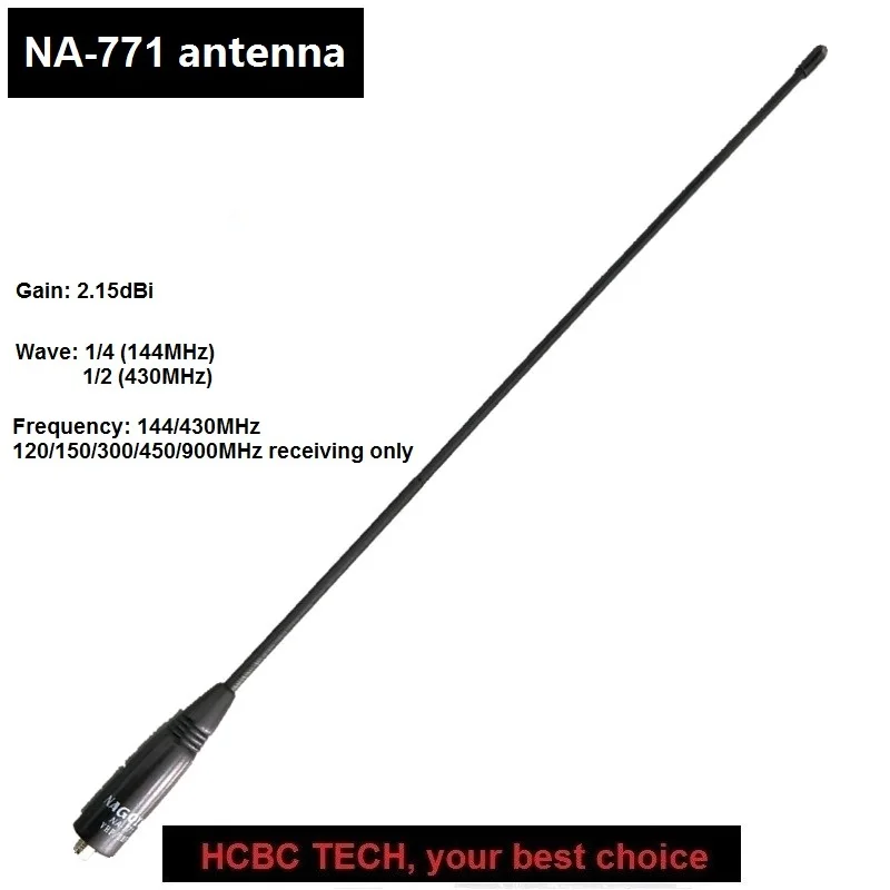 

NAGOYA 771 Dual Band High Gain Antenna 144/430MHz 2.15dB SMA-F VHF/UHF for BAOFENG UV-9R CB Radio Transceiver