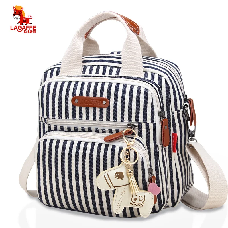 High Level Canvas Colorful Mommy Diaper Bag Baby Nappy Bags Maternity Mommy Women Backpack/Handbag/Messenger Three-In-One Bag