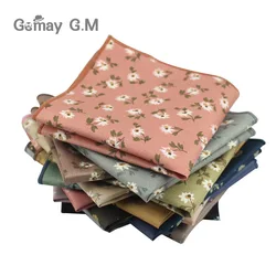 Brand Cotton Polyester Handkerchief Floral Printed Suits Pocket Square for Wedding Hankies For Men Brand Pocket Towel