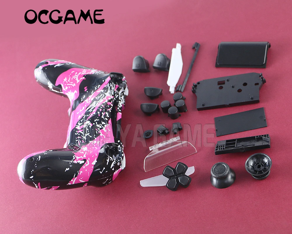 

OCGAME 5sets High Quality Full Housing Shell Buttons Cover Case Replacement for PS4 Controller JDM-010 JDM-020