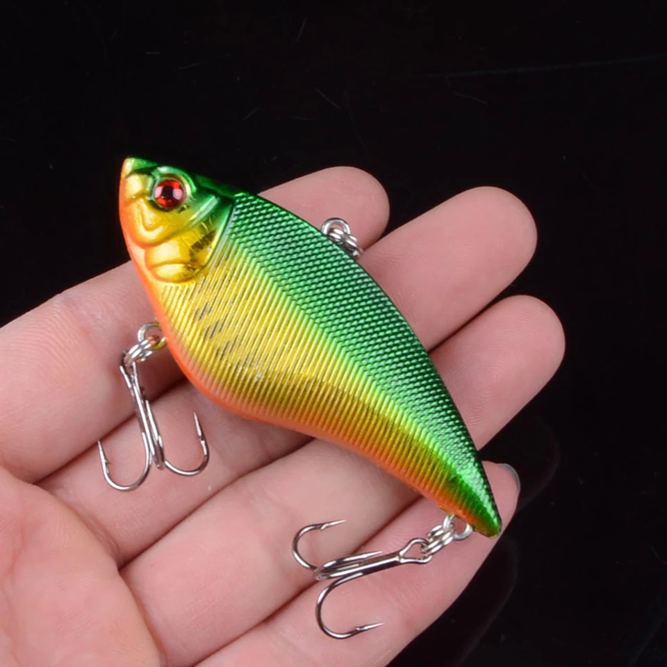 1pcs 7.5cm 15.5g Fishing Lures Lifelike VIB bait Artificial Make Crankbait Hard Baits 3D Eyes 5 colors Available Fishing Tackle