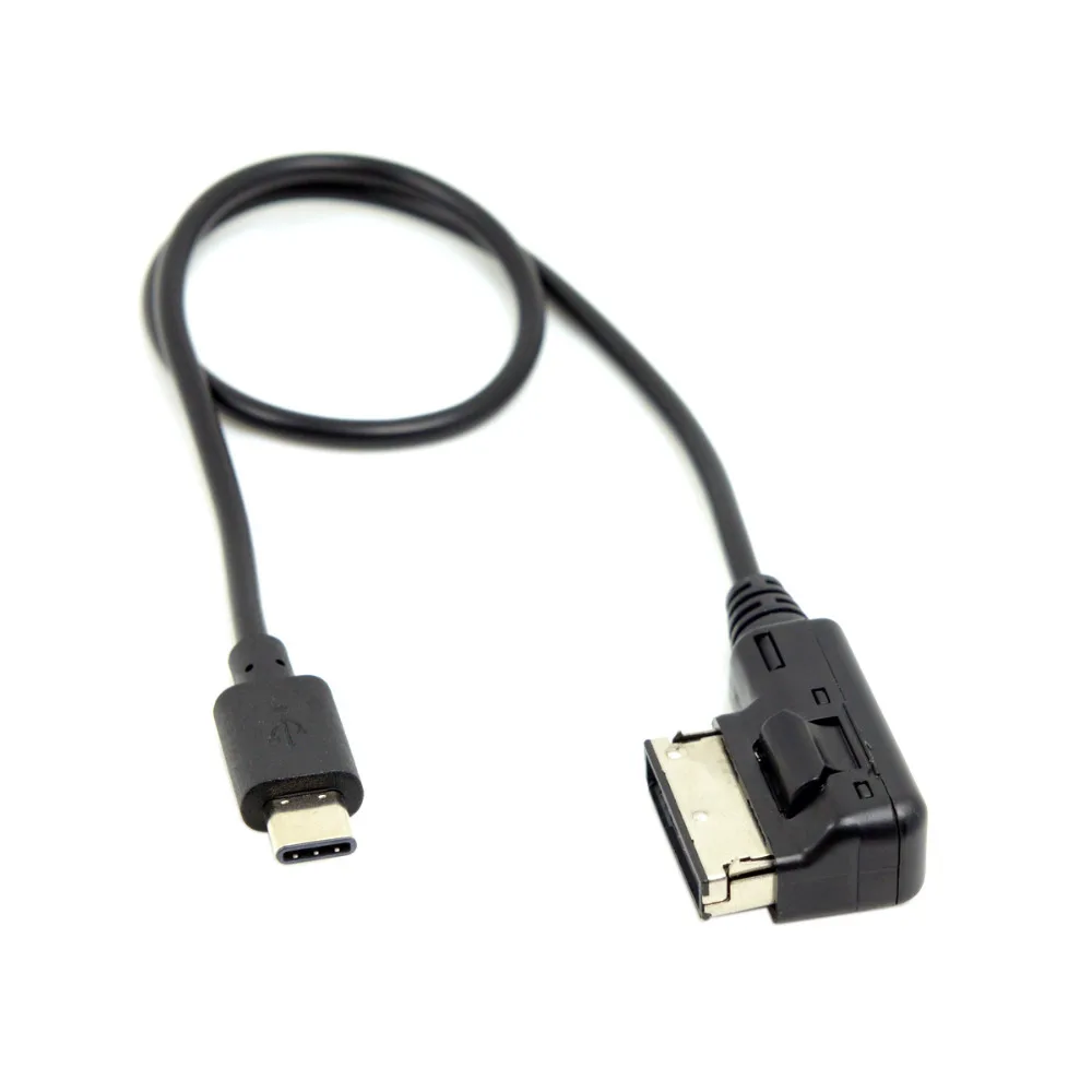 CY 30cm Media In AMI MDI USB-C USB 3.1 Type C Charge Adapter Cable For Car VW AUDI 2014 A4 A6 Q5 Q7 & for Chromebook