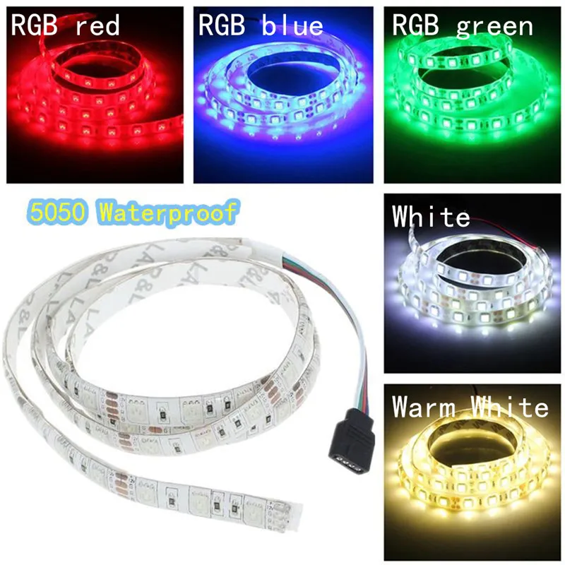 ECLH 5M LED strip 5050 60LED/M DC12V Flexible LED Light Strip RGB Warm Cool White led ruban luces led tiras