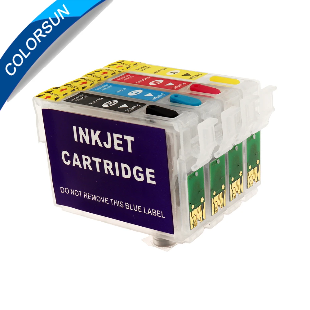 Colorsun 73N T0731N -T0734N refillable ink cartridge for epson TX200 TX410 TX400 TX210 Stylus Office TX300F printers