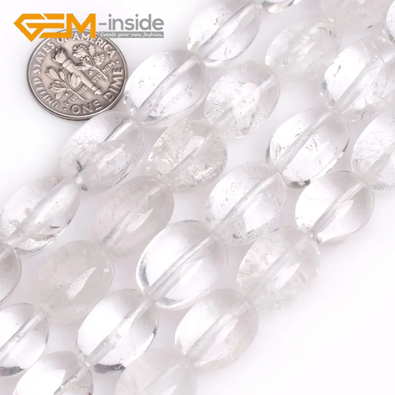 GEM-Inside Wholesale! White Rock Quartz Stone Freeform Shape Loose Beads For Jewelry Making Strand 15 Inches New Fashion