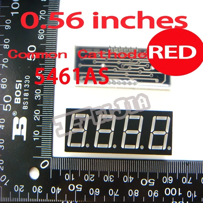 25PCS/LOT 0.56 inches Red Common Cathode 4 Digital Tube 5461AS Advertising Lights Free shipping