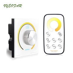 New Led Color Temperature Controller 12V-24V Wall Mount Rotary Manual Panel Digital Display Knob Single Strip CT Dimmer