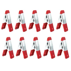 10PCS Metal Spring Clamps 2" Clip Soft Plastic Tips Grip Photos Craft Clips Tools