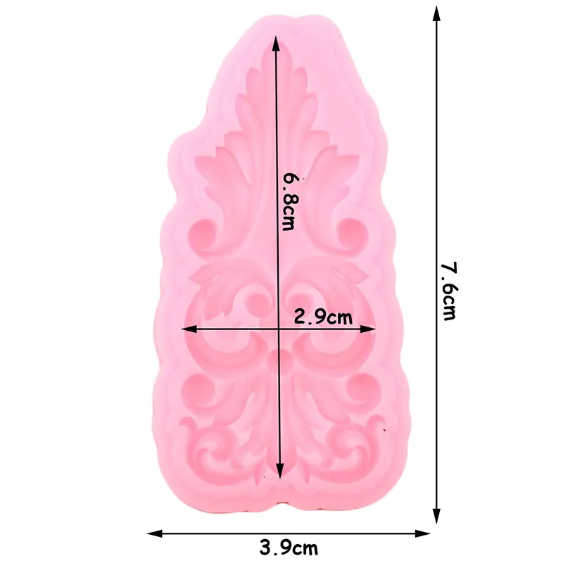 3D Craft Scroll Relief Silicone Mold Leaves Cake Border Fondant Molds DIY Cake Decorating Tools Candy Chocolate Gumpaste Moulds