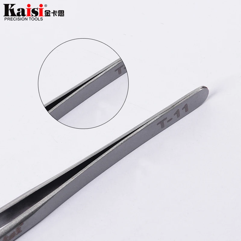 Kaisi 2Pcs Rvs Pincet Gebogen + Straight Wimper Pincet Voor Wimper Extensions