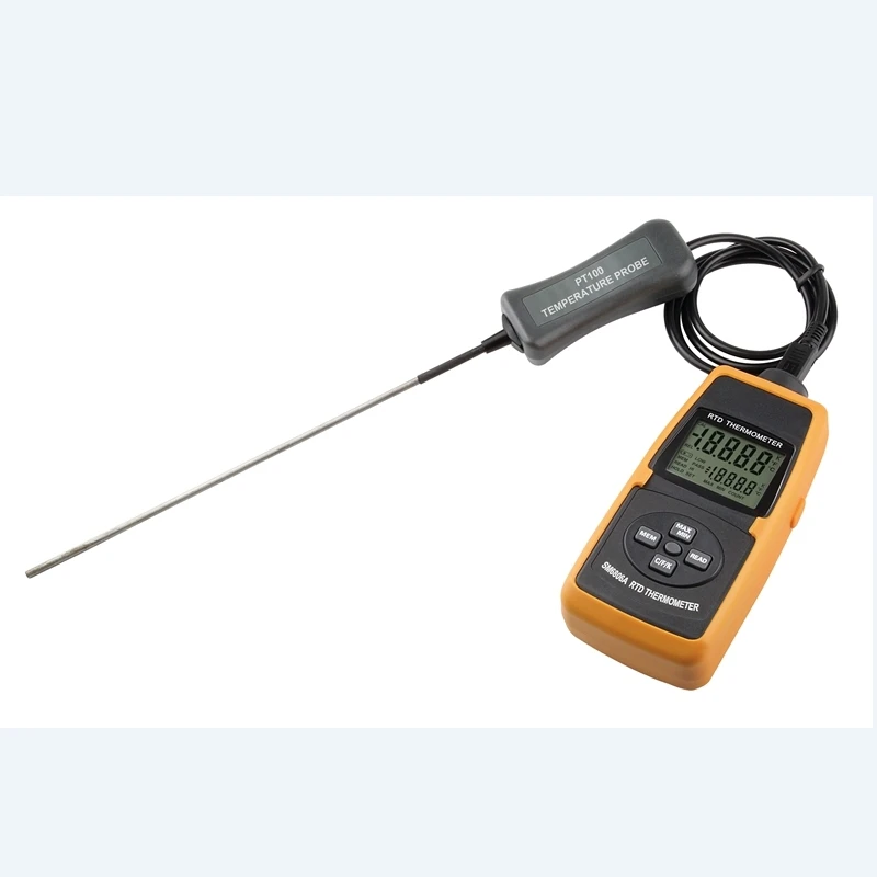 RTD Thermometer High Precise 200C-600C Industrial Platinum Resistance Temperature Measurement PT100 Probe Data Record SM6806A